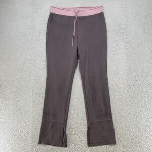 Athleta Yoga Pants Womens Medium Hermosa Side Slit Gray Commute Stretch Pockets